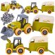 DK Pojazdy do skręcania traktor kombajn figurki stajnia zestaw konstrukcyjny (8816J) 5