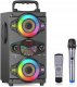 Głośnik Bezprzewodowy Bluetooth z mikrofonem i pilotem przenośny RGB czarny 1