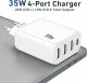 Ładowarka CREAPICO 35W 4 porty USB C i A Szybkie Ładowanie Zestaw 2 sztuki 3