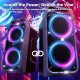 Głośnik Przenośny Bluetooth LED głęboki Bass czarny bezprzewodowy 240 W 2