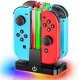 Stacja ładująca do kontrolera Nintendo Switch z oświetleniem RGB Joy-Con 1