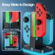 Stacja ładująca do kontrolera Nintendo Switch z oświetleniem RGB Joy-Con 4