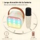 Głośnik Zestaw do mini Karaoke LED dla Dzieci Mały Głośnik +2 Mikrofony 3