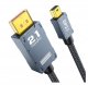 Kabel Przewód kabel 16K MINI DISPLAYPORT DO DISPLAYPORT 80 Gb/s 2.1 1M AGFINEST 1