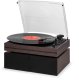 Gramofon Audizio Z głośnikami Akron - ciemne drewno one size 14