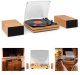 Gramofon Audizio Z głośnikami Akron - bambusowe drewno one size 3