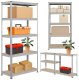 Retoo Regał metalowy magazynowy 2w1 5 półek garażowy 180X90X40CM 750KG-OR1116 (5907056109662) 2