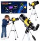 Teleskop LeanToys Astronomiczny Dla Dzieci Statyw Żółty Powiększenie 150x 1
