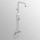 Zestaw prysznicowy Ideal Standard Stationary shower system Ceratherm T100, with Evo Diamond 200x200 mm head and hand shower, chrome (A7240AA) 2