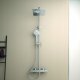Zestaw prysznicowy Ideal Standard Stationary shower system Ceratherm T100, with Evo Diamond 200x200 mm head and hand shower, chrome (A7240AA) 3
