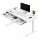 Biurko Triadyn Nowe Biurko WorkBase D 1206 elektryczna regulacja wysokości 120x60cm z szufladą białe 1