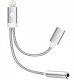 Adapter AV spacecase Adapter przejściówka kabel z Lightning do mini Jack 3,5mm AUX Audio 10cm 1