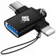 Adapter USB Ugreen Adapter przejściówka z USB A USB-A 3.0 do USB C USB-C Lightning 2w1 OTG 1