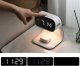 Lampka biurkowa ELECTRONICA 4U Lampka nocna LED stołowa na biurko ładowarka indukcyjna Qi 15W zegar budzik 7