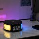 Lampa stołowa ELECTRONICA 4U Zegar budzik Lampka nocna LED stołowa ładowarka indukcyjna Qi 15W RGB 14