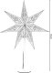Lampa stołowa Koopman Lampka stojąca gwiazda dekoracyjna 65cm E 14 srebrna 6