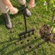 Kadax Aerator rurkowy ręczny 36cm kolce widły napowierzania trawnika piaskowanie 4