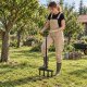 Kadax Aerator rurkowy ręczny 36cm kolce widły napowierzania trawnika piaskowanie 5