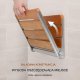 TD Systems Siedzisko prysznicowe składane dębowe mocne zestaw 41 cm 34 cm łazienka BHP 3