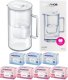 Dzbanek filtrujący Aquaphor Szklany Glass biały +7 filtrów Maxfor (4Mg + 3) 1