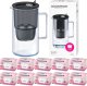 Dzbanek filtrujący Aquaphor Szklany Glass, czarny + 10 filtry Maxfor+ Mg 1