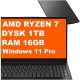 Laptop Lenovo V15 G6 / 83UU001SPB / AMD Ryzen 7 / 16GB / 1TB / Radeon 680M / 15,6" FullHD / Win 11 Pro / Czarny 1