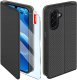 krainaGSM Etui Magnet Do Samsung A18 Zamykane Czarne Futerał + Szkło 9H 2