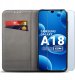 krainaGSM Etui Magnet Do Samsung A18 Zamykane Czarne Futerał + Szkło 9H 3