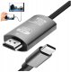 Kabel Tradebit USB-C HDMI Przejściówka Adapter 4K 60Hz 2m przewód w gumowym oplocie (8139) 2