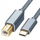 Kabel USB Reagle Do drukarki skanera USB-C - USB-B oplot HP BROTHER EPSON CANON 3M (5905261351975) 1