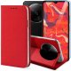 Hello Case Etui z Klapką Do Xiaomi Redmi A3 (Czerwone, Zamykane, Magnetyczne) Szkło (BNDL5225) 1
