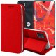 Hello Case Etui z klapką do Motorola Moto E22 / E22i (czerwone, zamykane) + szkło (BNDL4153) 1
