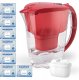 Dzbanek filtrujący Aquaphor Jasper czerwony 2,8L + 7 wkładów B25 Maxfor+ 1