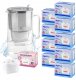 Dzbanek filtrujący Aquaphor Szklany Glass Szary + 10 Filtrów (1Mg+9AP) 1