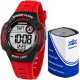 Xonix Zegarek DBH-003 młodzieżowy elektroniczny czerwony 44 mm 1