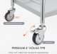 Vevor Wózek laboratoryjny biały 100kg stal nierdzewna 2 poziomy szuflada koła TPR 3