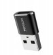 Adapter USB Yesido Mini Aluminum Alloy USB Type-c U-Disk Card Reader Mouse Convert OTG Adapter Black (GS09) 2