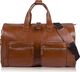 Solier Skórzana torba męska na garnitur SL18 Harlow vintage brown uniwersalny 1