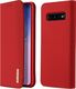 Dux Ducis Wish skórzane etui pokrowiec ze skóry naturalnej Samsung Galaxy S10 czerwony uniwersalny 1