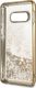 Guess Guess GUHCS10LPEOLGGO S10e G970 złoty /gold hard case 4G Peony Liquid Glitter uniwersalny 3