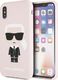 Karl Lagerfeld Karl Lagerfeld KLHCPXSLFKPI iPhone X/Xs hardcase jasnoróżowy/light pink Silicone Iconic uniwersalny 1
