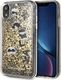 Karl Lagerfeld Karl Lagerfeld KLHCI61ROGO iPhone Xr czarno-złoty/black & gold hard case Glitter uniwersalny 1