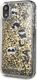 Karl Lagerfeld Karl Lagerfeld KLHCI61ROGO iPhone Xr czarno-złoty/black & gold hard case Glitter uniwersalny 2