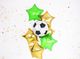 Party Deco Balon foliowy, piłka nożna, biało-czarny, 40 cm uniwersalny 2