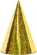 Party Deco Czapeczki imprezowe, holograficzne złote, 17 cm, 6 szt. uniwersalny 1