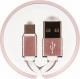 Kabel USB Richmond & Finch USB-A - 0.9 m Różowy (KAT03458) 3