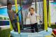 Trampolina ogrodowa Hudora Safety z siatką wewnętrzną 4.5 FT 140 cm 1