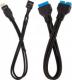 Corsair Zestaw kabli, 0.3m, Czarny (ZUAD-1040) 2