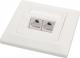 Solarix gniazdo 2 x CAT5e STP RJ45 podtynkowy biały 1
