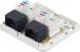 Solarix gniazdo 2 x CAT5e UTP RJ45 montowane na białym tle (na dole wylot) 1